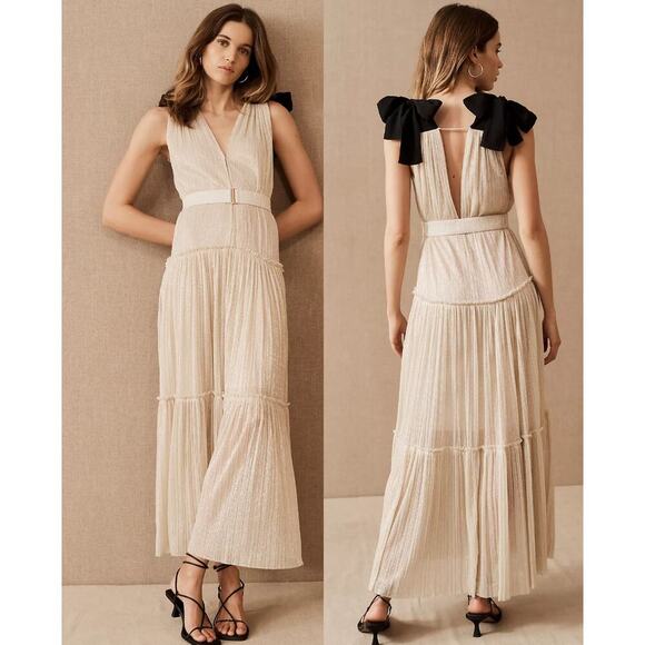 Sabina Musayev Ray Dress NO BELT Gold‎ size Extra Small - Picture 1 of 13